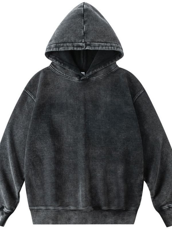 240g Autumn Winter Cotton Vintage Washed Men And Women Casual Loose Hoodie