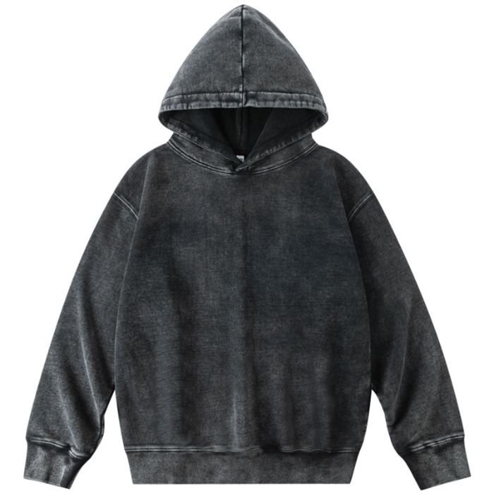 240g Autumn Winter Cotton Vintage Washed Men And Women Casual Loose Hoodie