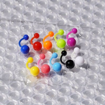 Women Simple Creative Acrylic Candy Color UV Soft Pole Nail Nail Body Piercing Jewelry