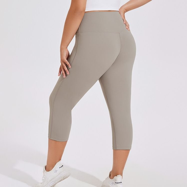 Women Casual Solid Color Plus Size High Waist Hip Lifter Sports Fitness Yoga Pants
