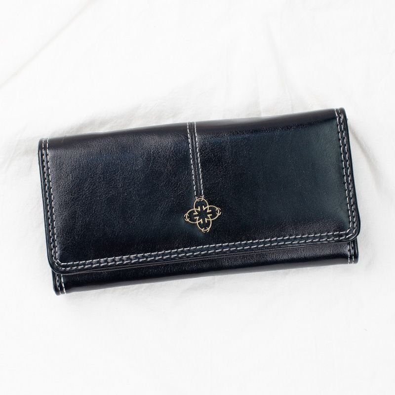 Women Fashion Vintage Oil Wax Leather Multi-Card Change Wallet Long Wallet