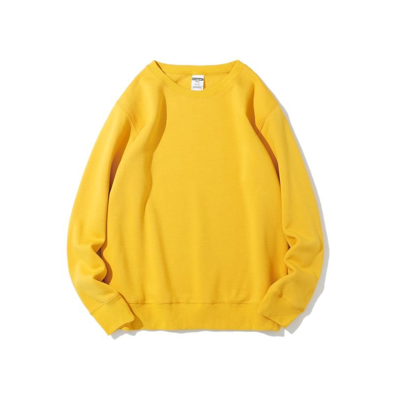 Men Casual 400g Thickened Heavy Fleece-Lined Crew Neck Sweatshirt Custom