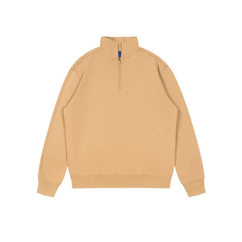 Custom Logo Heavy 350g Unisex Solid Color Stand Collar Sweatshirt