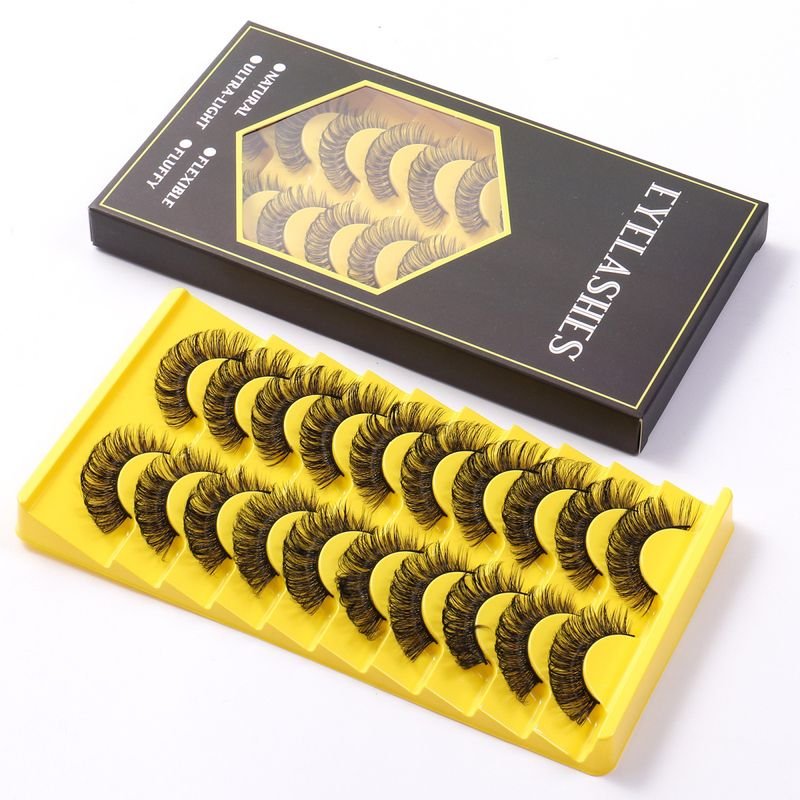 Women Simple Natural Soft Thick 10 Pairs Of False Eyelashes