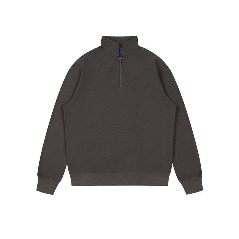 Custom Logo Heavy 350g Unisex Solid Color Stand Collar Sweatshirt