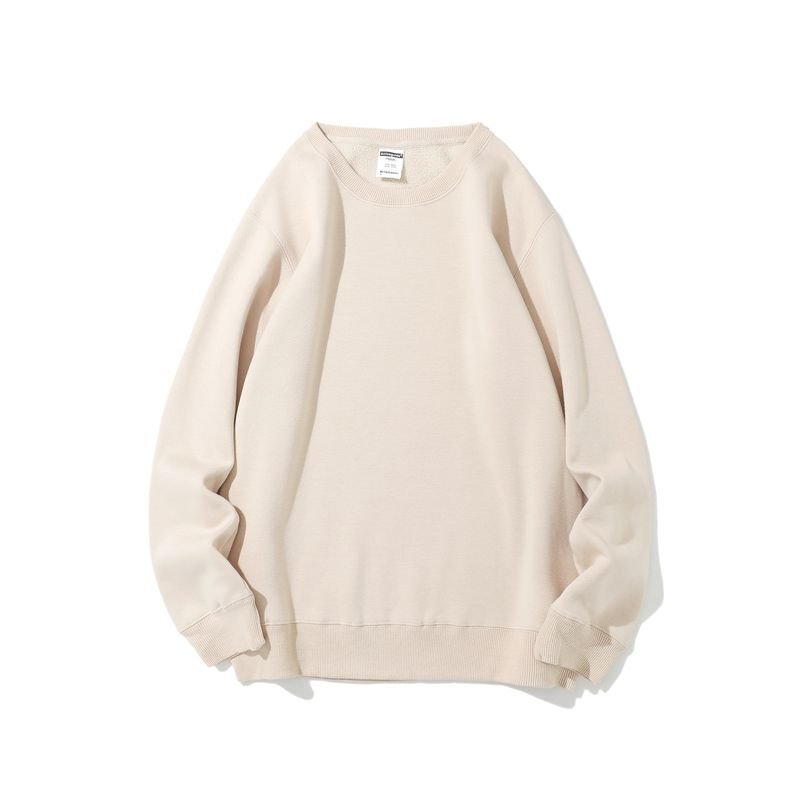 Men Casual 400g Thickened Heavy Fleece-Lined Crew Neck Sweatshirt Custom
