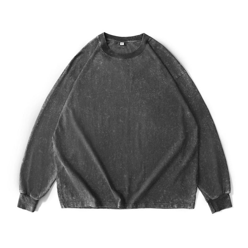 Custom Logo Women Casual Retro Long Sleeve Sweatshirt