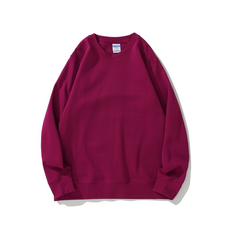 Custom Logo 300g Men Women Unisex Casual Solid Color Crewneck Sweatshirt