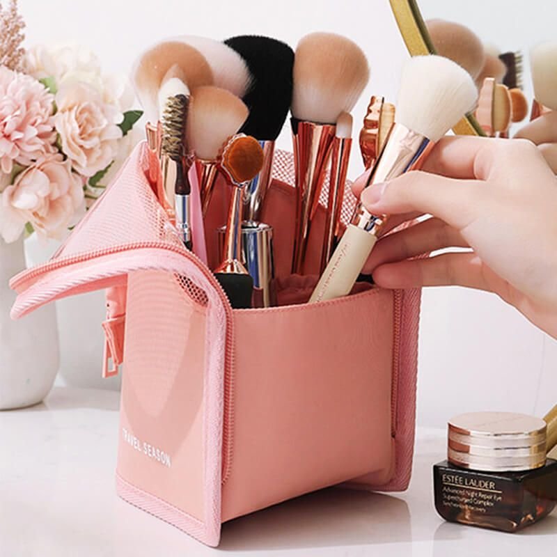Women Simple Vertical Large Capacity Waterproof Cosmetic Bag