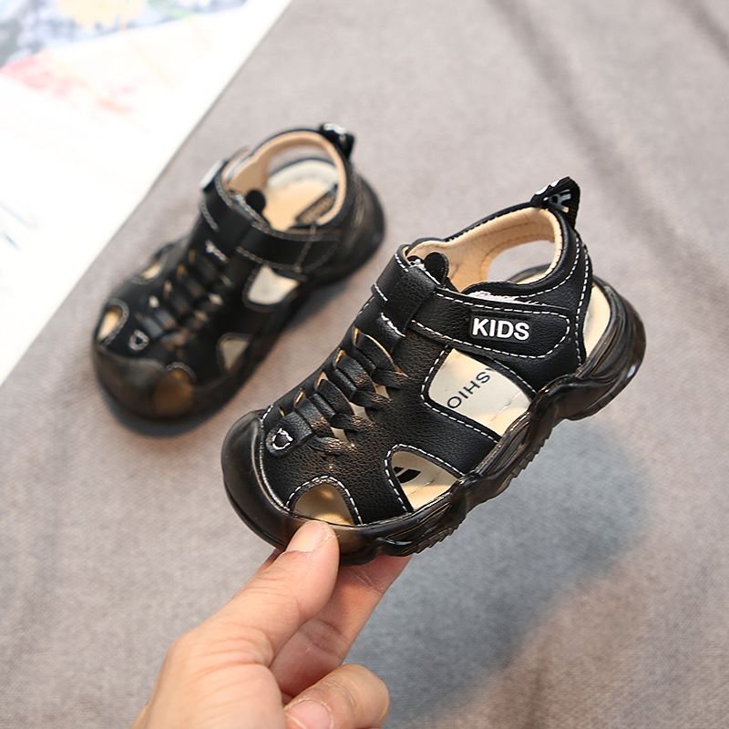 Kids Unisex Casual Beach Solid Color Velcro Sandals