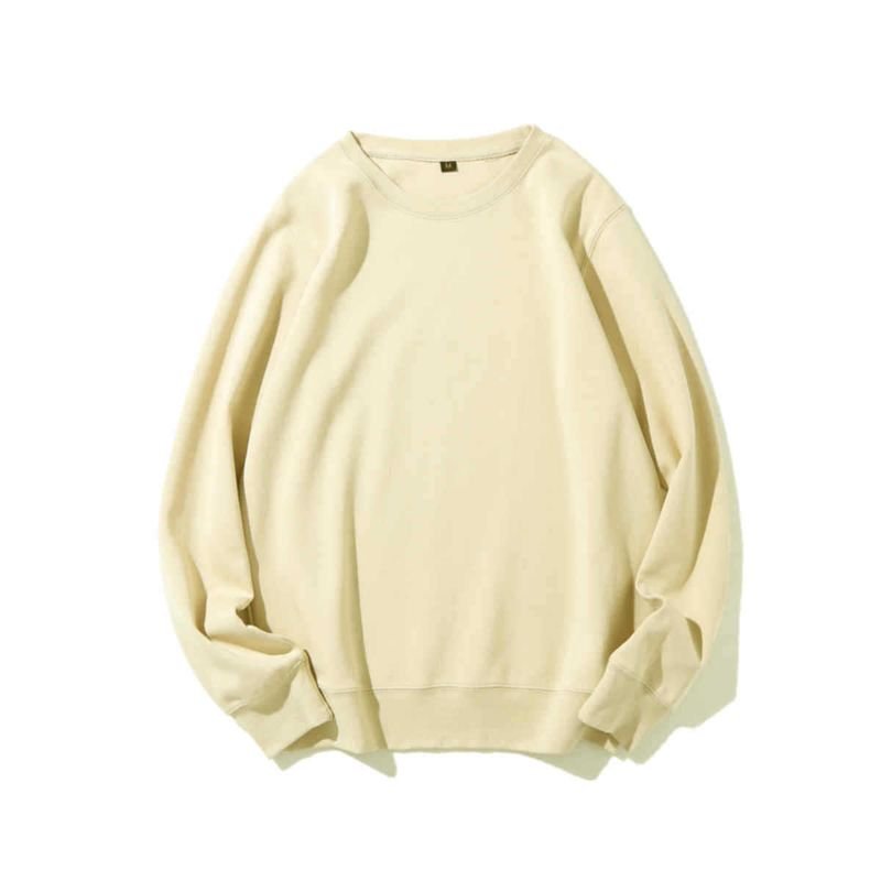 Custom Logo 300g Men Women Unisex Casual Solid Color Crewneck Sweatshirt