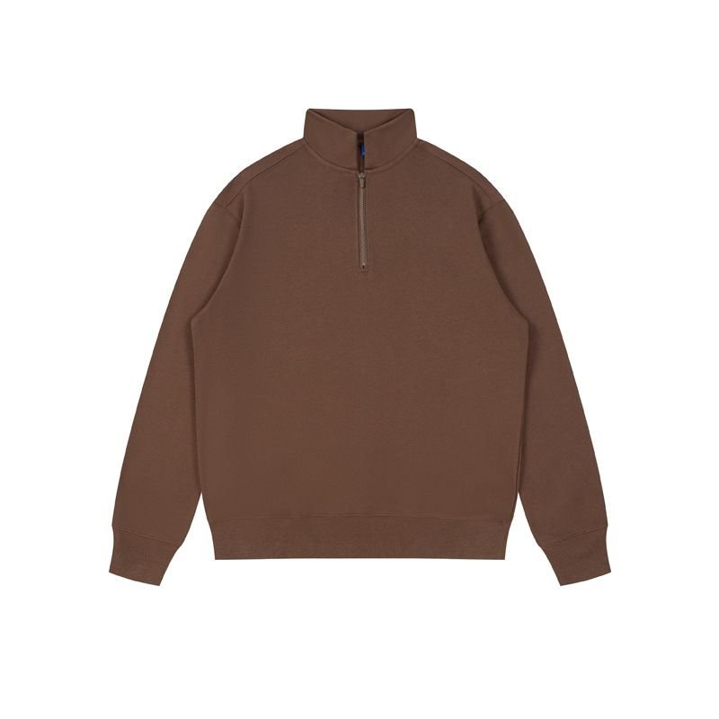 Custom Logo Heavy 350g Unisex Solid Color Stand Collar Sweatshirt