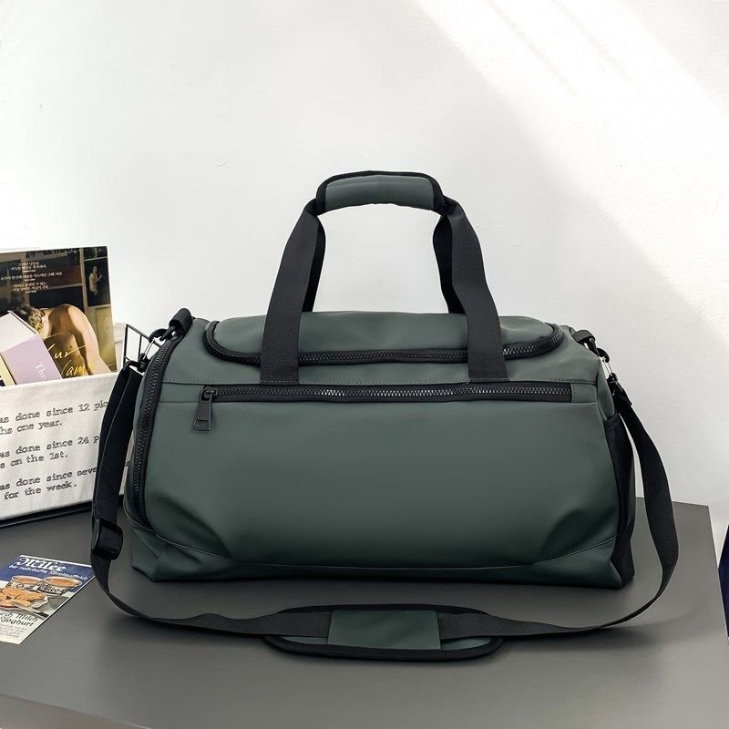 Men Leisure Sports Basic Solid Color Large Capacity Oxford Duffle Bag