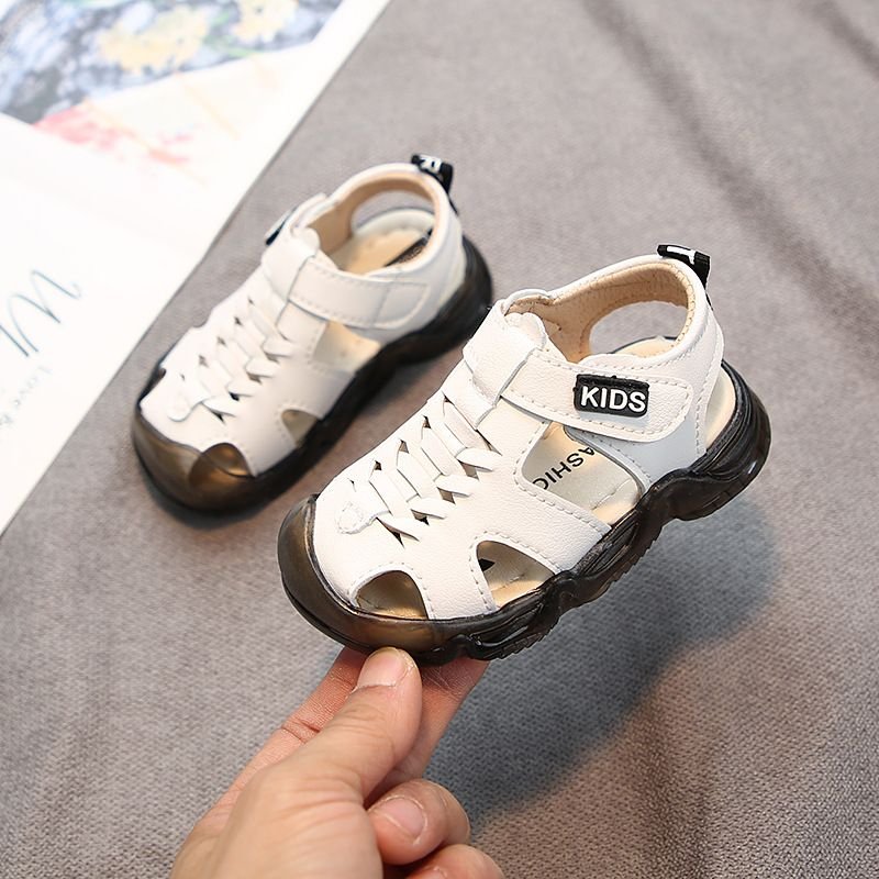 Kids Unisex Casual Beach Solid Color Velcro Sandals